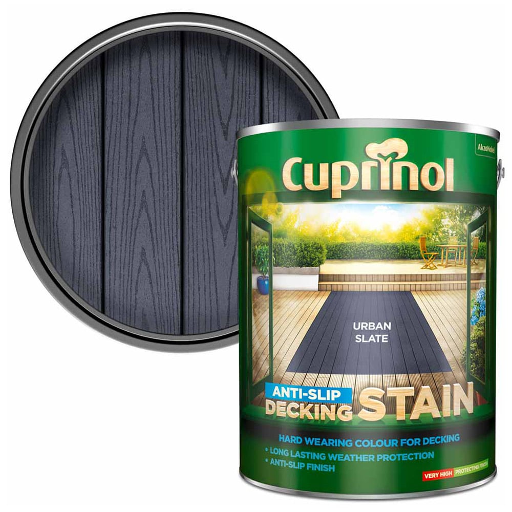 Cuprinol Anti Slip Decking Stain Urban Slate 5L Wilko