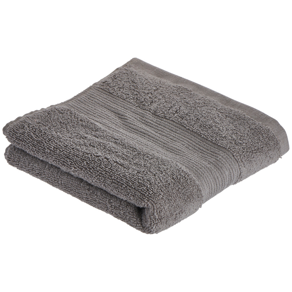 Wilko Supersoft Cotton Silver Sconce Hand Towel Wilko