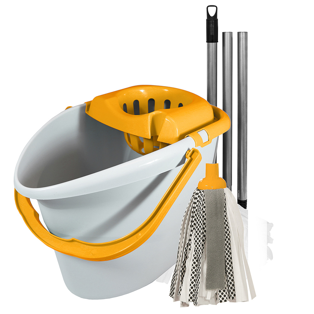 Brights Mop and Bucket Set Yellow Wilko