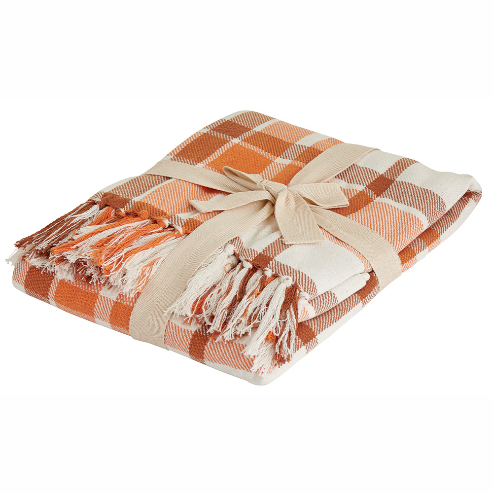 Wilko Autumnal Check Throw 130 x 170cm Wilko