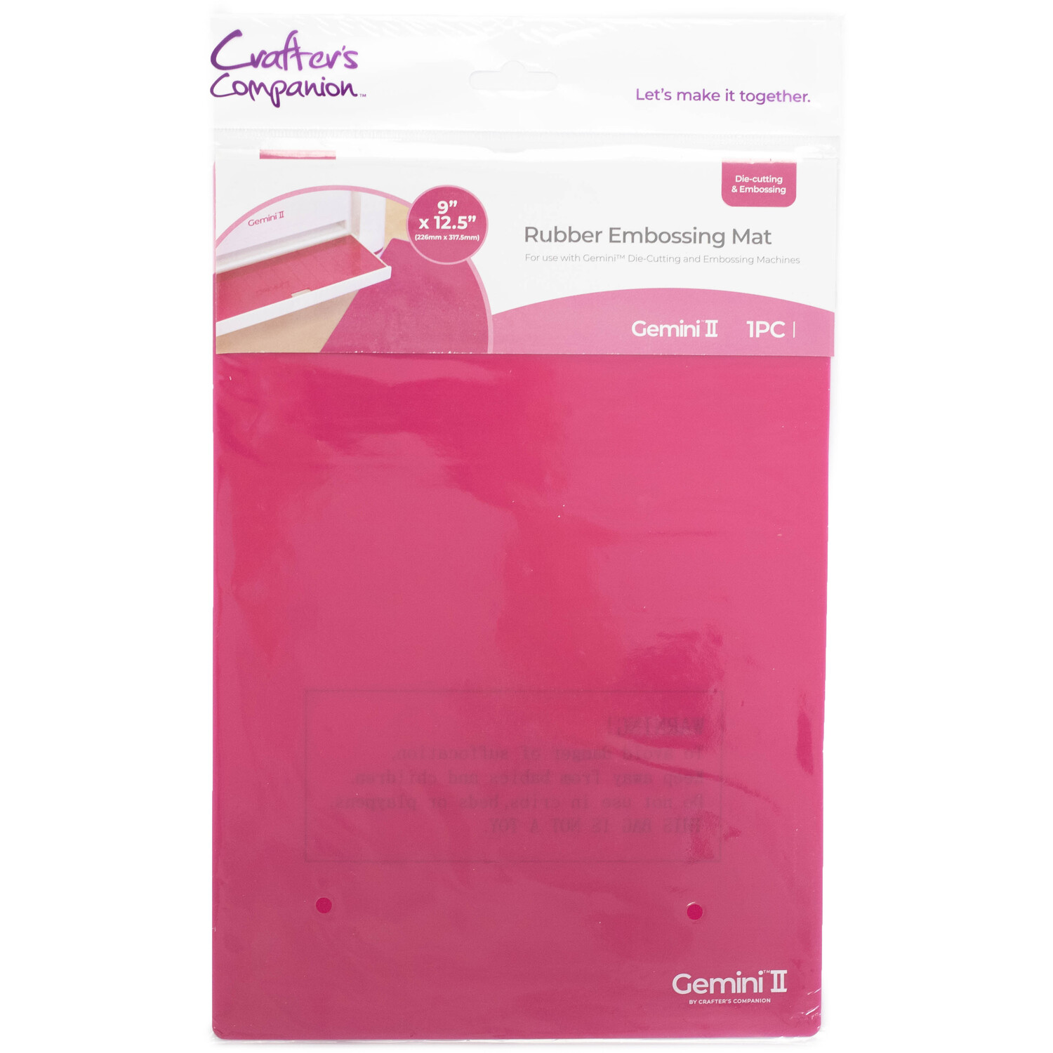 Gemini II Rubber Embossing Mat Raspberry Wilko