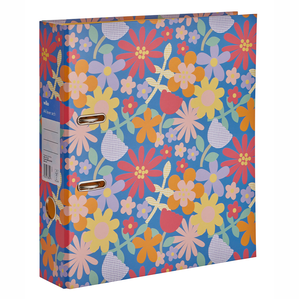 Wilko A4 Floral Lever Arch File Wilko