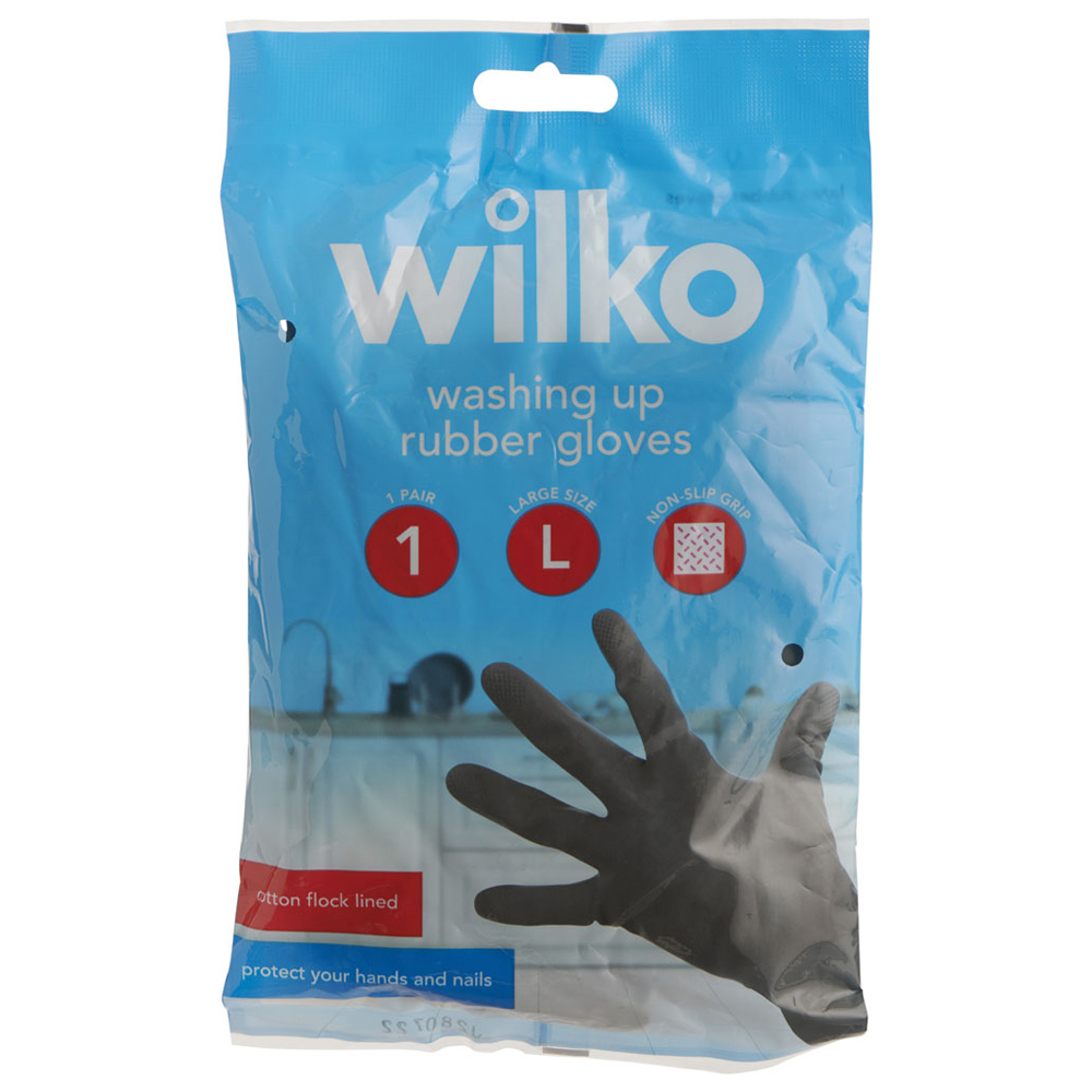 Wilko Washing Up Rubber Gloves Large Wilko