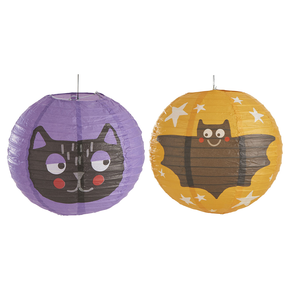 Wilko Halloween Paper Lanterns 2pk Wilko