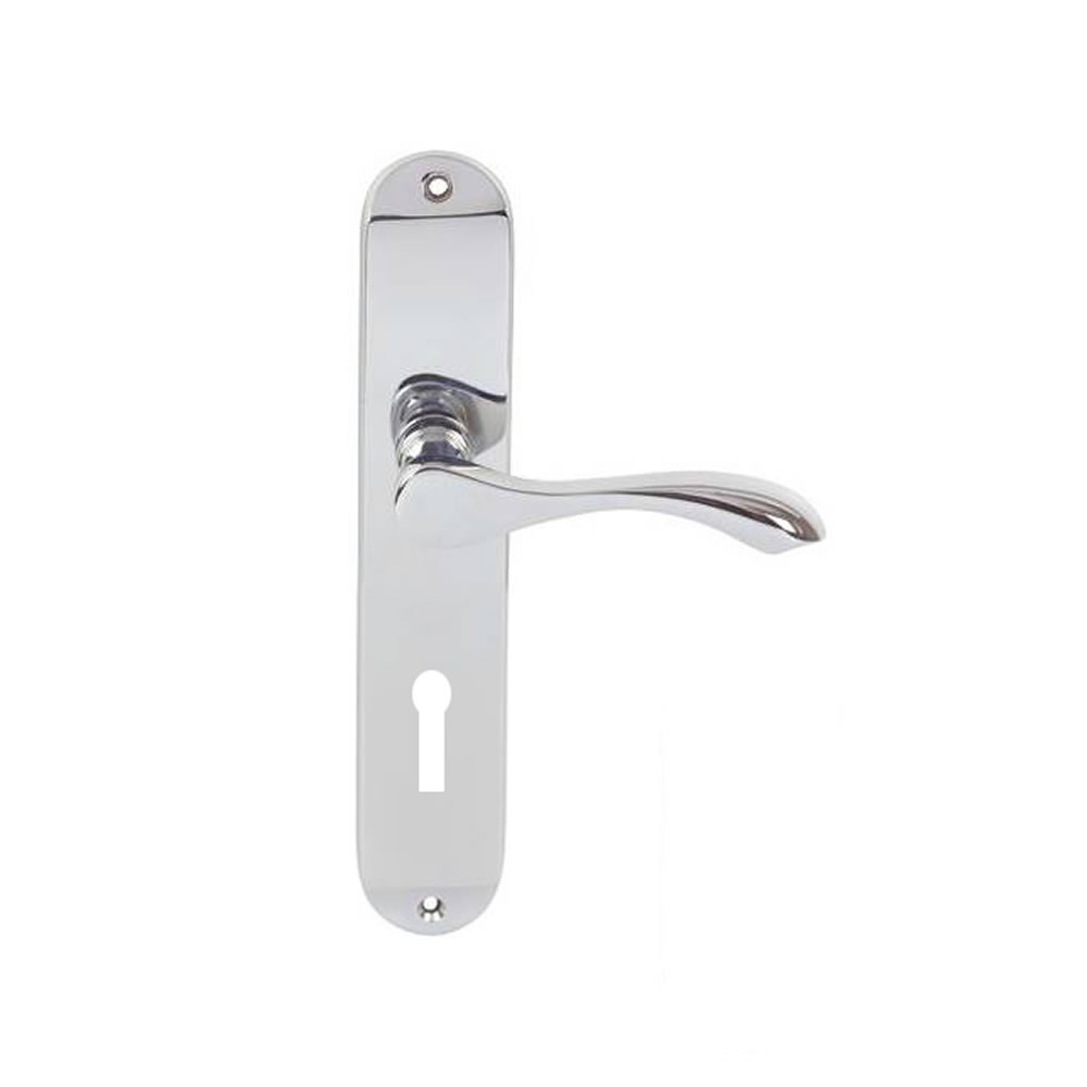 Wilko Ambassador Chrome Lock Door Handle Wilko