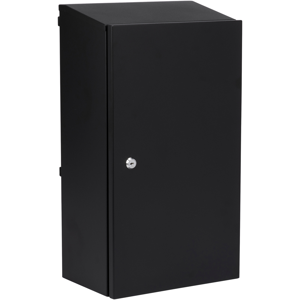 Burg-Wachter Black Secure Steel Gate & Railings Post Box, Large | Wilko