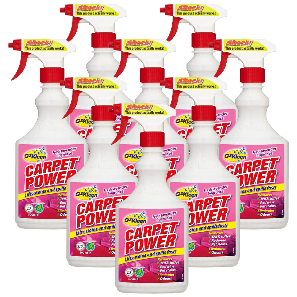 OzKleen Lavender Carpet Power Stain Remover Case of 8 x 500ml Wilko