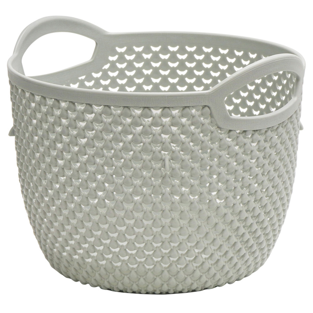 JVL Droplette 3.3L Ice Grey Round Storage Wilko