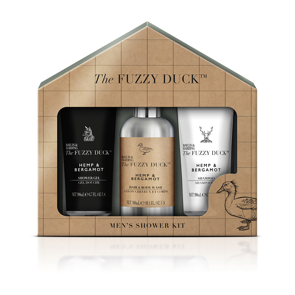 Baylis & Harding The Fuzzy Duck Men's Hemp & Bergamot 3pc Gift Set Wilko