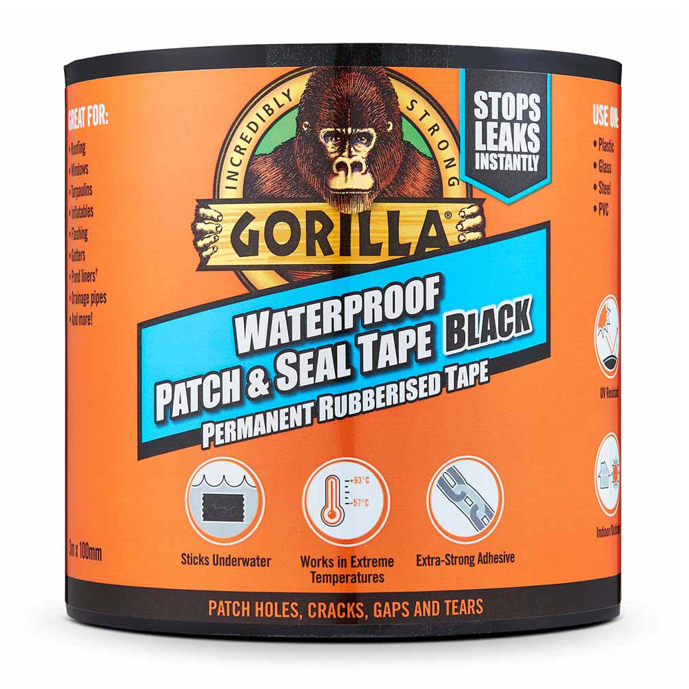 Gorilla Tape Waterproof Patch and Seal 100mm x 3m Wilko