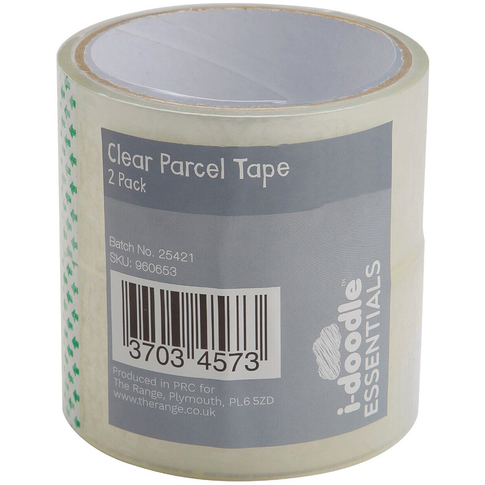 Pack of Two Clear Parcel Tape Wilko