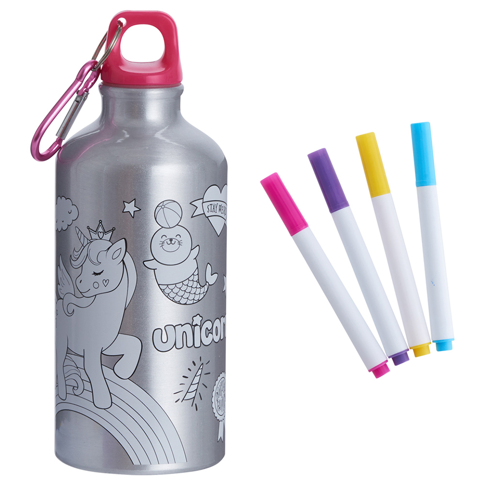 Wilko Colour Your Own Water Bottle Wilko