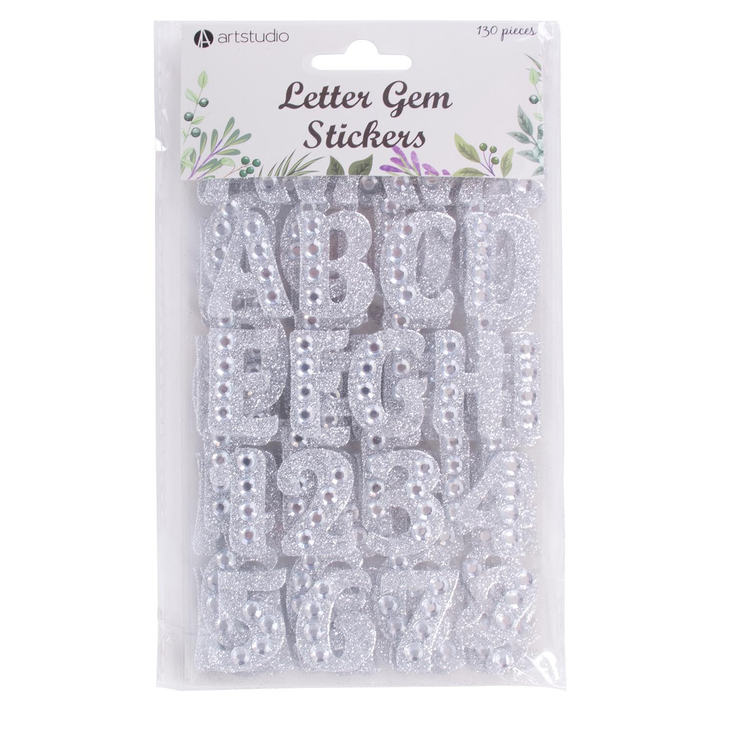 Art Studio Letter Gem Stickers Wilko