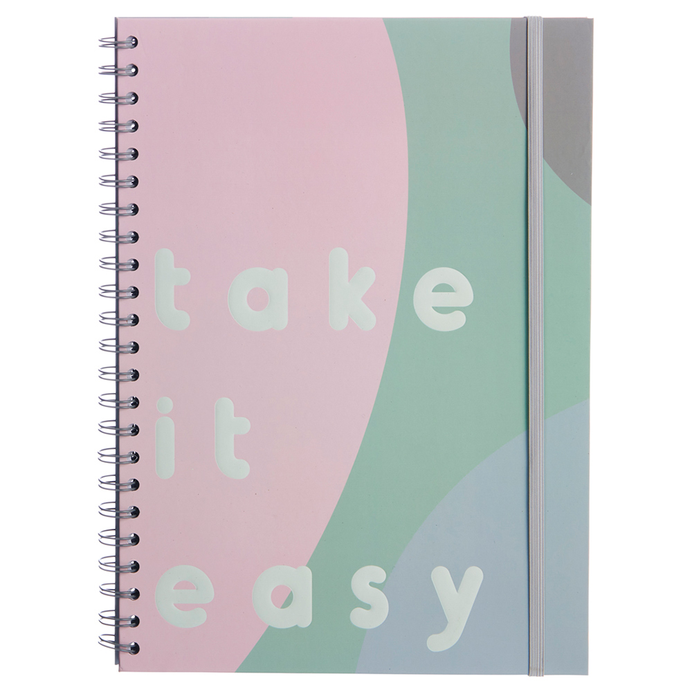 Wilko Soft Sanctuary A4 Wiro Notebook Take it Easy Wilko