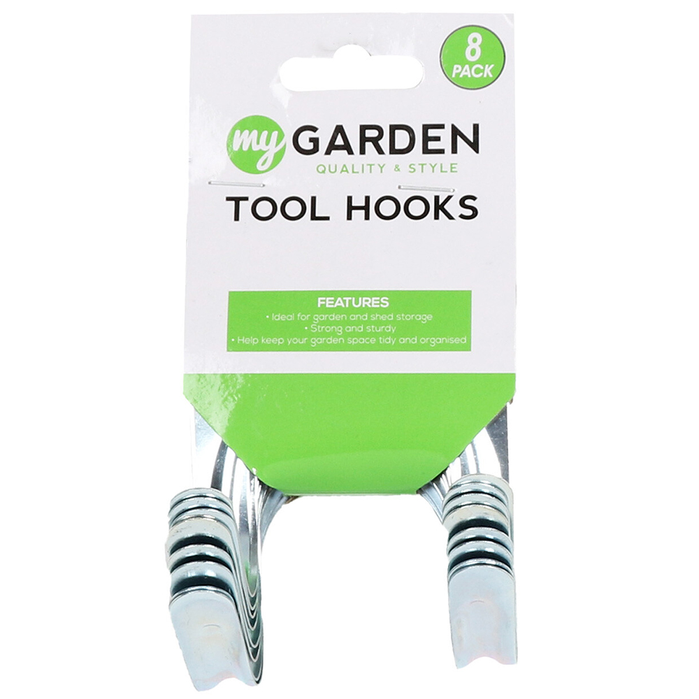 My Garden Tool Hooks 8 Pack Wilko