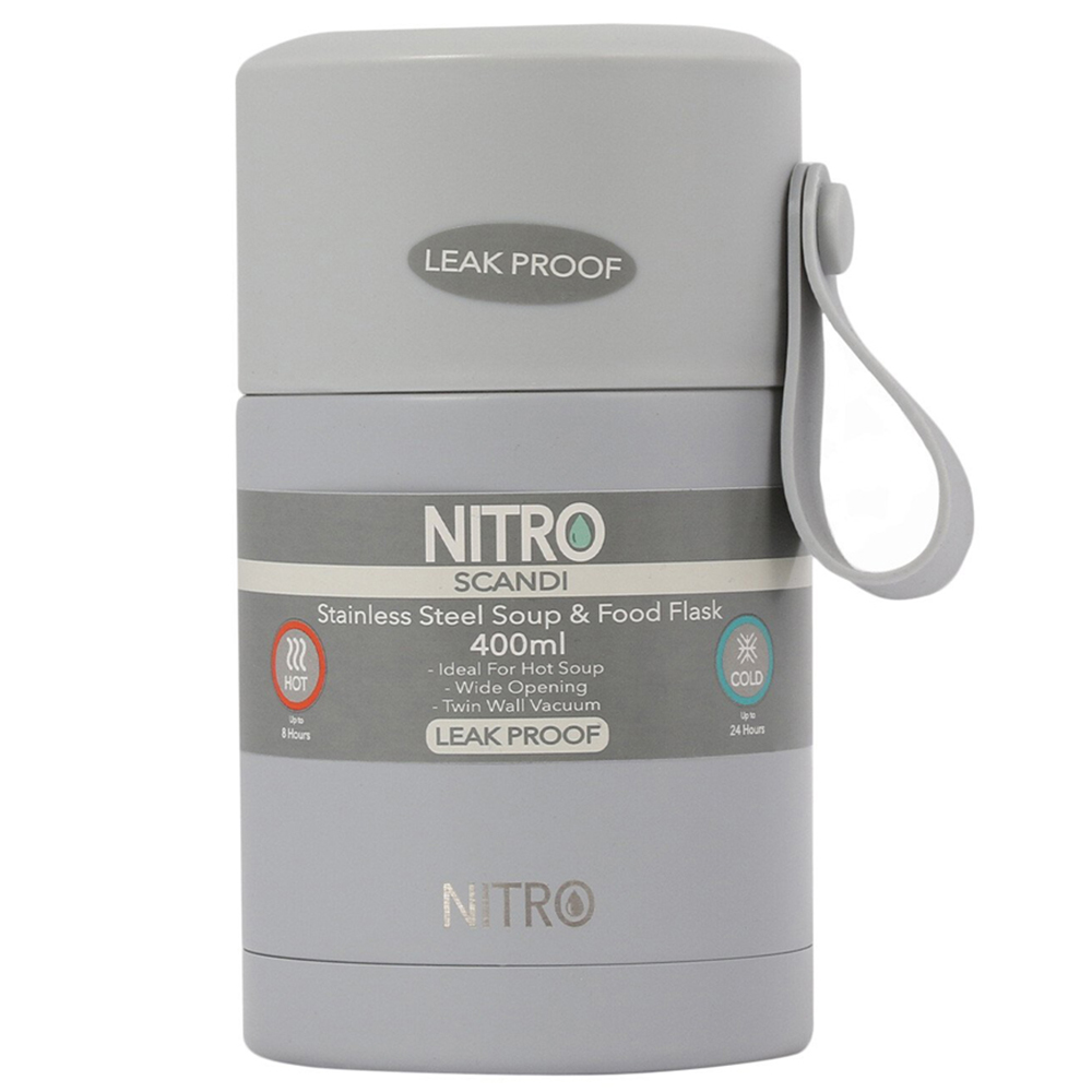 Nitro Scandi 400ml Stainless Steel Soup and Food Flask Wilko