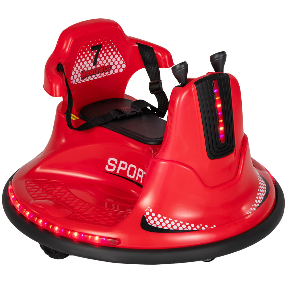 Ody Ride Costway Kids Red Electric Ride On Bumper Car with Dual Joysticks and ...