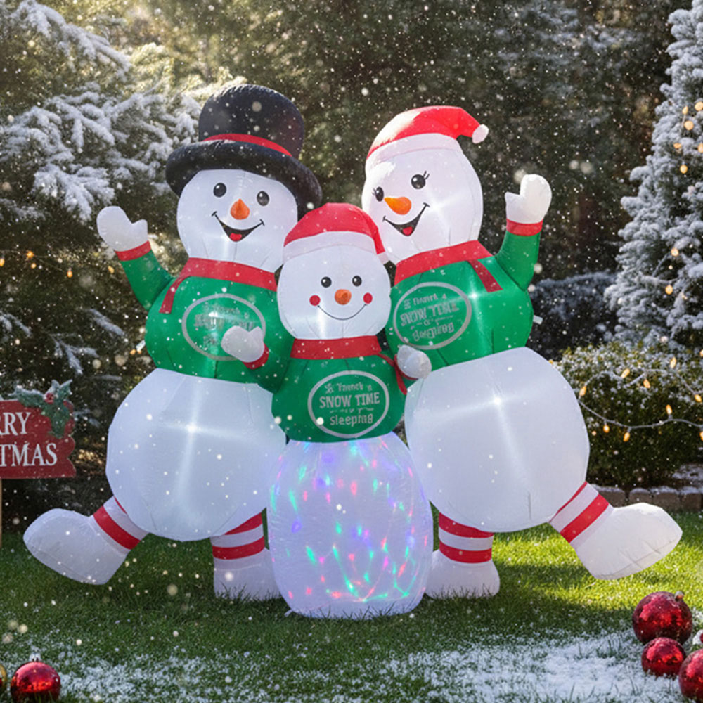 Living and Home Inflatable Snowmen Model LED Christmas Decoration 7.9ft ...