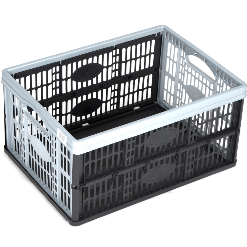 Black Flat Folding Crate Wilko