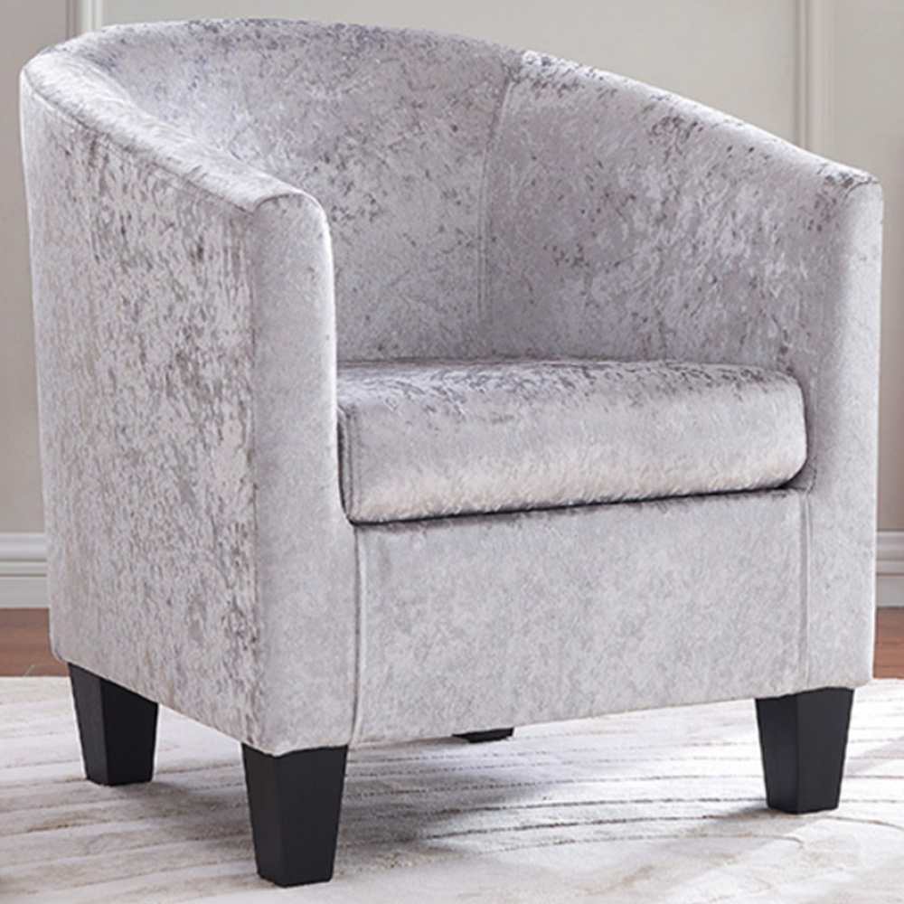 Kissen Mit Silbernem Crushed Velvet (Samt) Bezug - Gefüllt, Wendbar, Moderner Wohnaccessoire