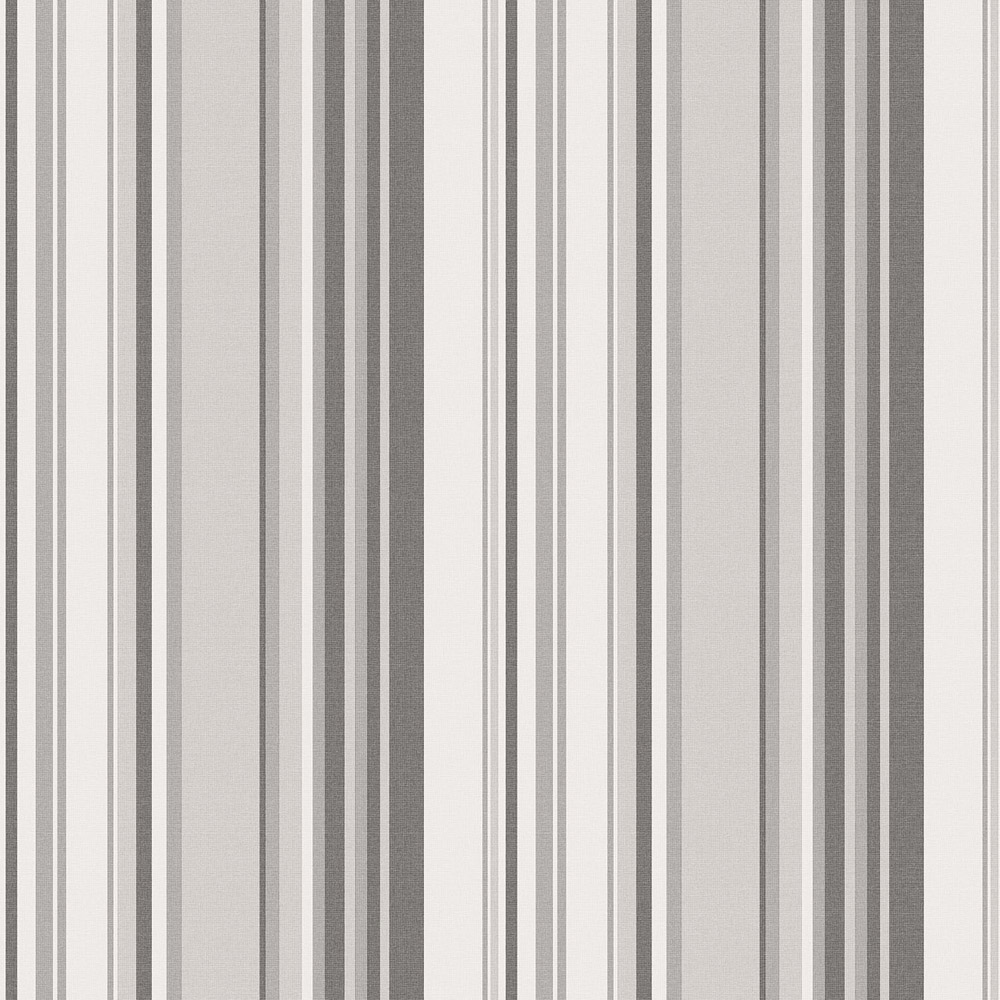 Galerie Global Fusion Striped Grey Wallpaper Wilko