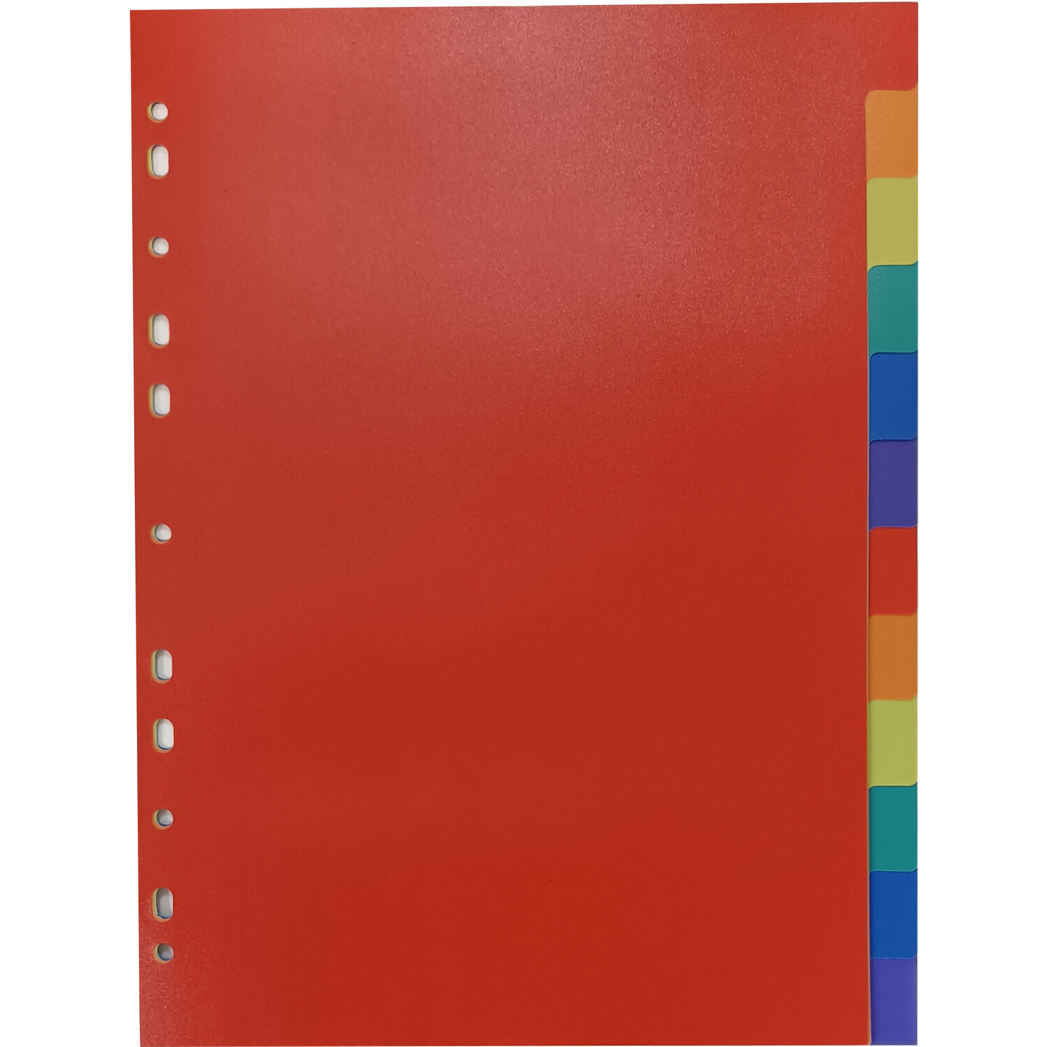 Pack of 12 Coloured A4 File Dividers Wilko