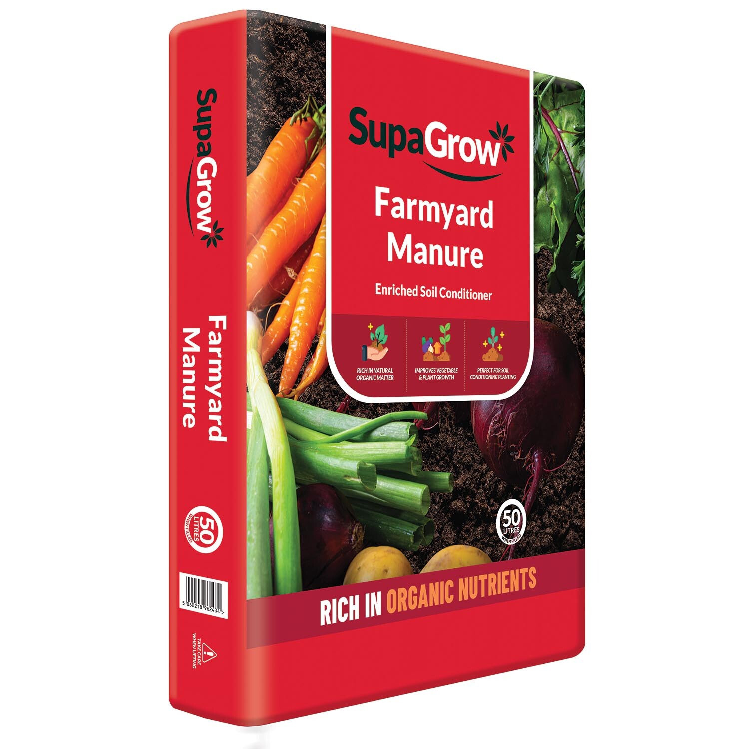 SupaGrow Farmyard Manure Enriched Soil Conditioner 50L Wilko