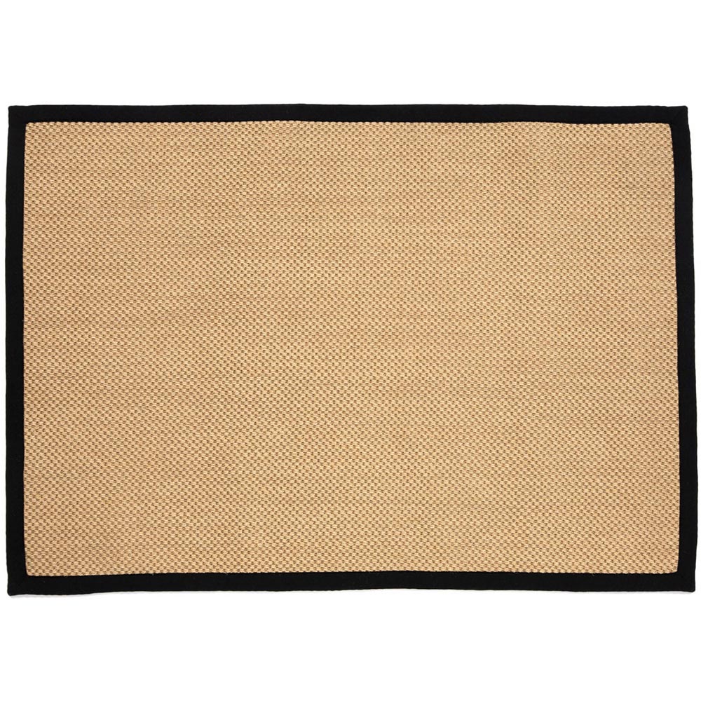 Urmston Black Jute Rug 120 x 170cm Wilko
