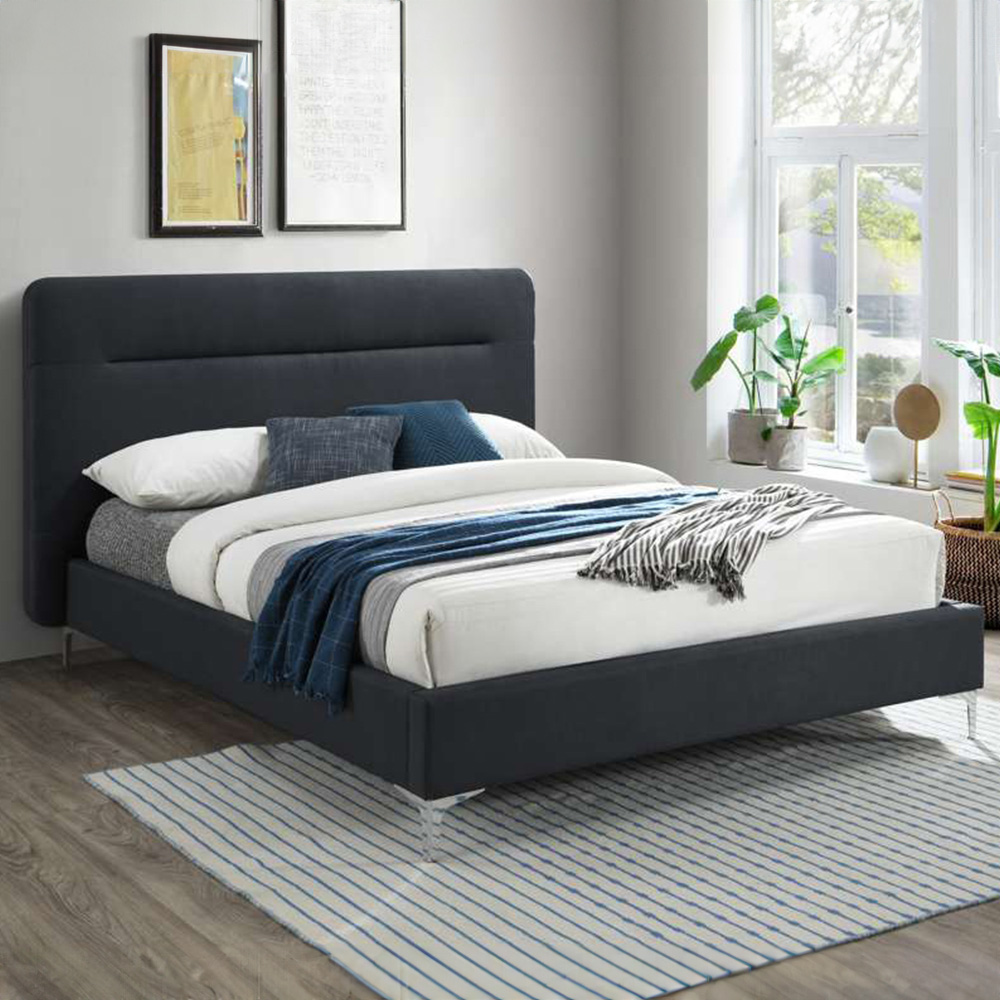 Finn King Size Charcoal Bed Frame Wilko