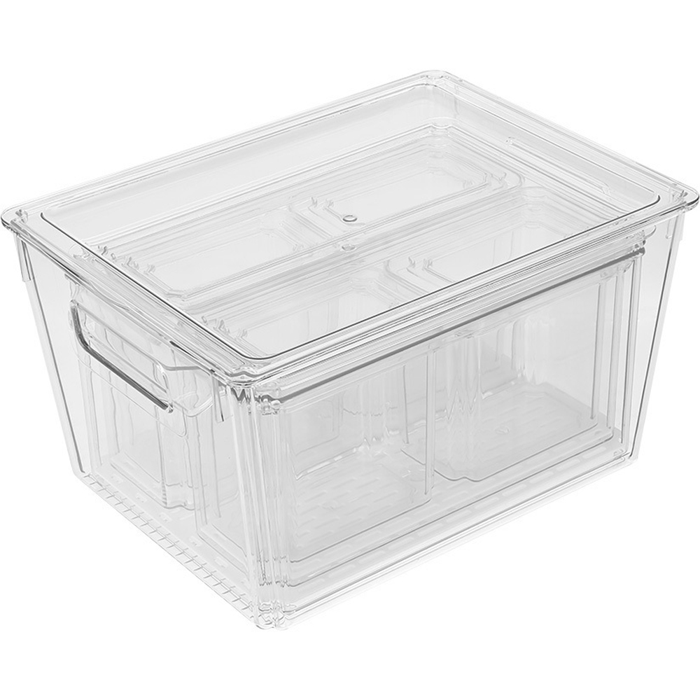 Living and Home Clear Stackable Fridge Organiser Storage Box Set 8 Pack ...