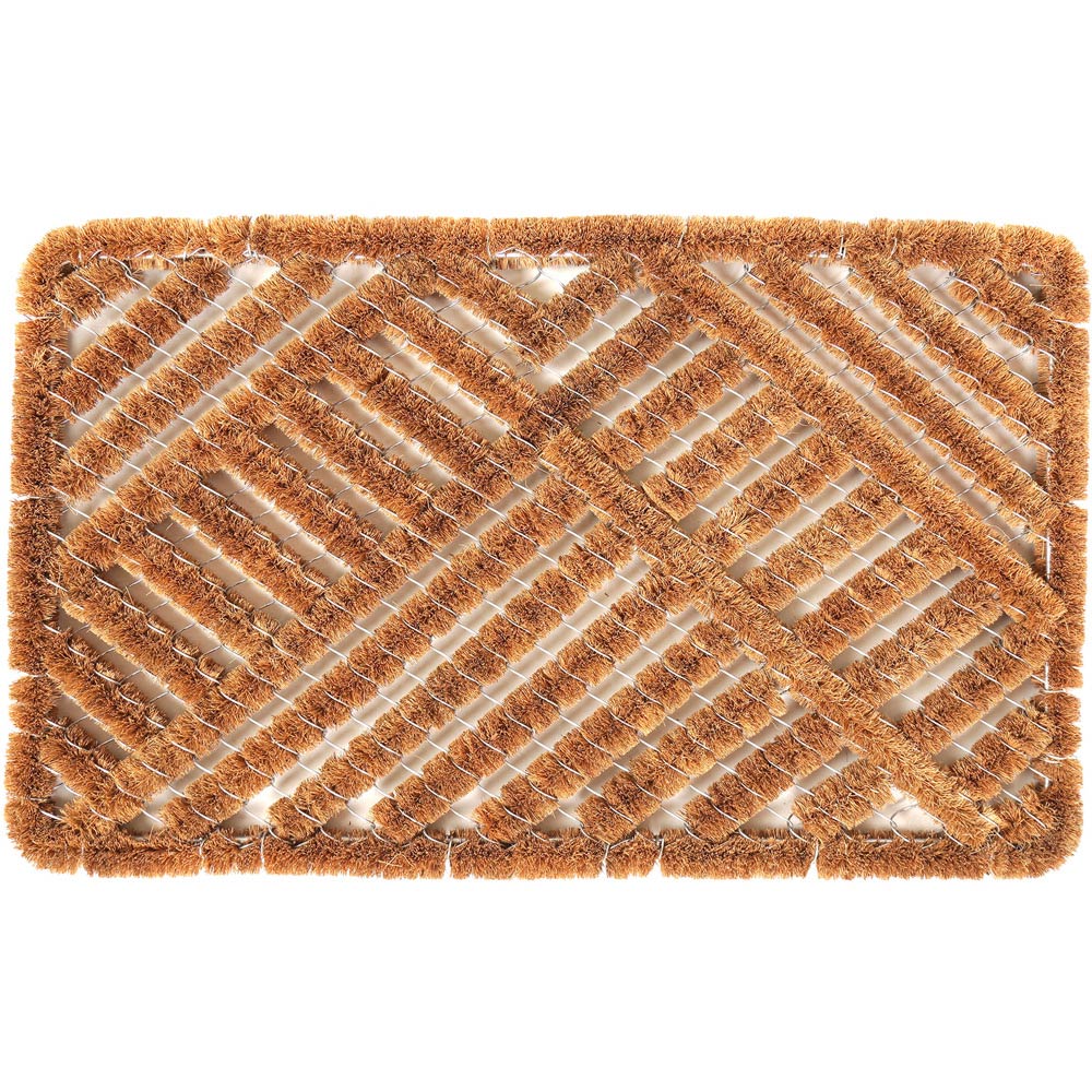 Charles Bentley Wood Boot Scraper Twist Door Mat Wilko