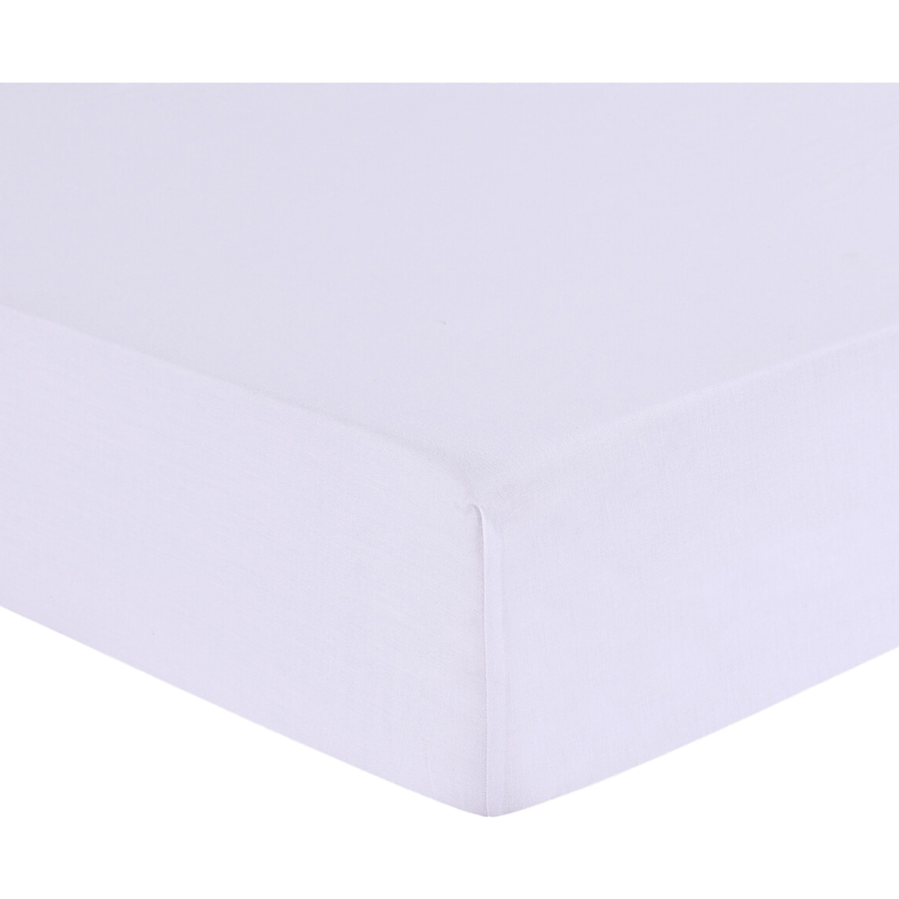 Divante 180Tc Cotton Fitted Sheet White / Superking Wilko