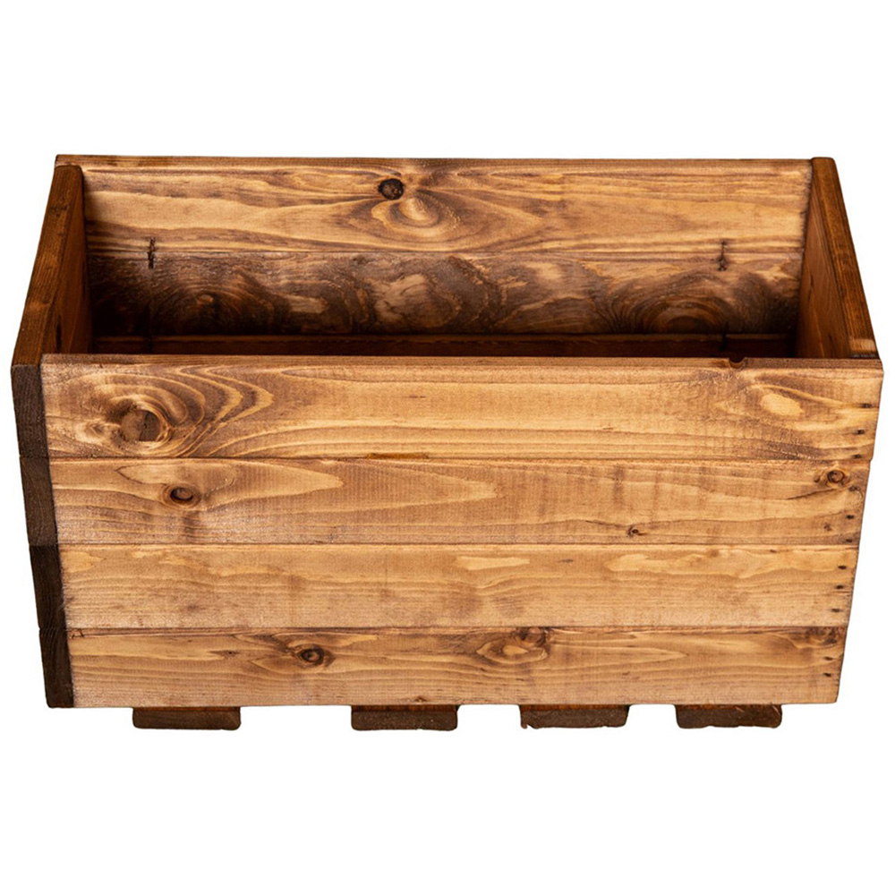 Samuel Alexander Rustic Wooden Garden Trough Planter 53 x 25cm | Wilko
