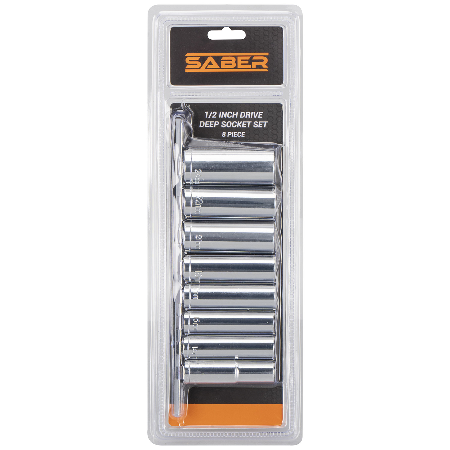 Saber 8 Piece 1/2 inch Deep Socket Set Wilko