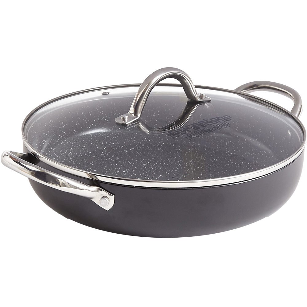 Durastone 28cm Non Stick Shallow Aluminium Casserole Pan with Lid Wilko