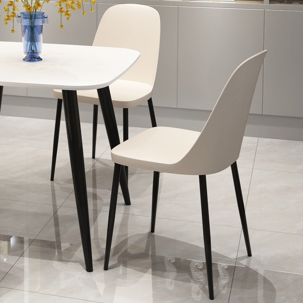 Core Products Aspen Duo Set of 2 Calico and Black Dining Chairs | Wilko