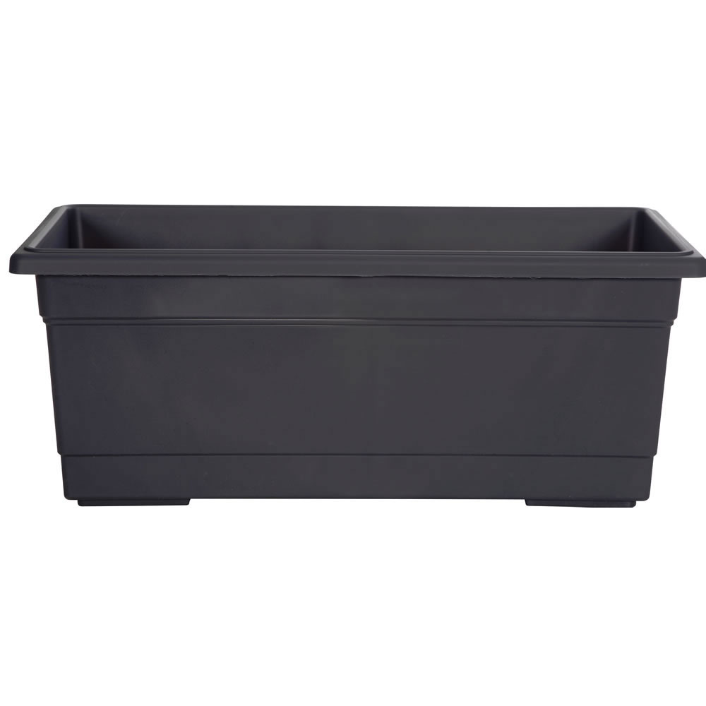 Wilko Black Milano Trough Planter 60cm Wilko