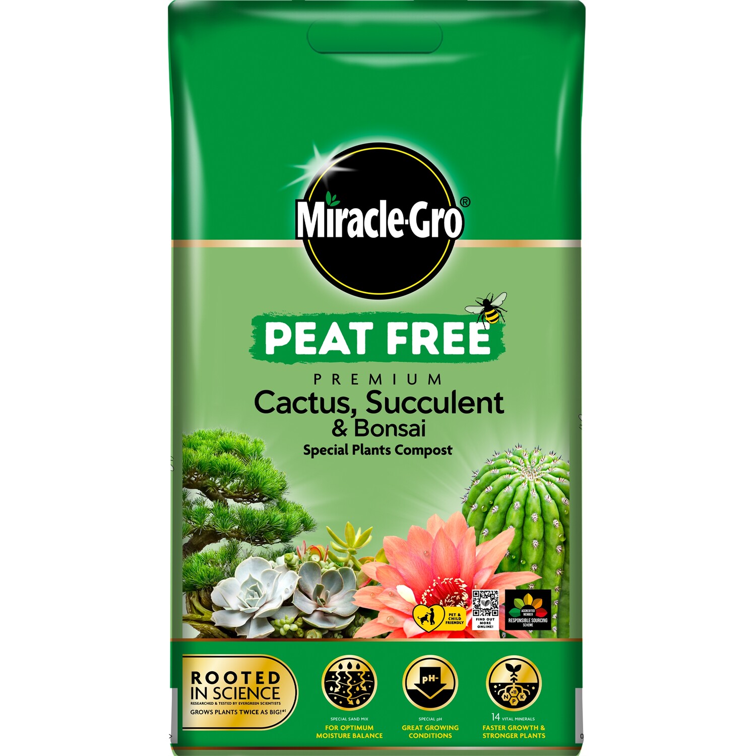 MiracleGro PeatFree Cactus Bonsai Soil Wilko
