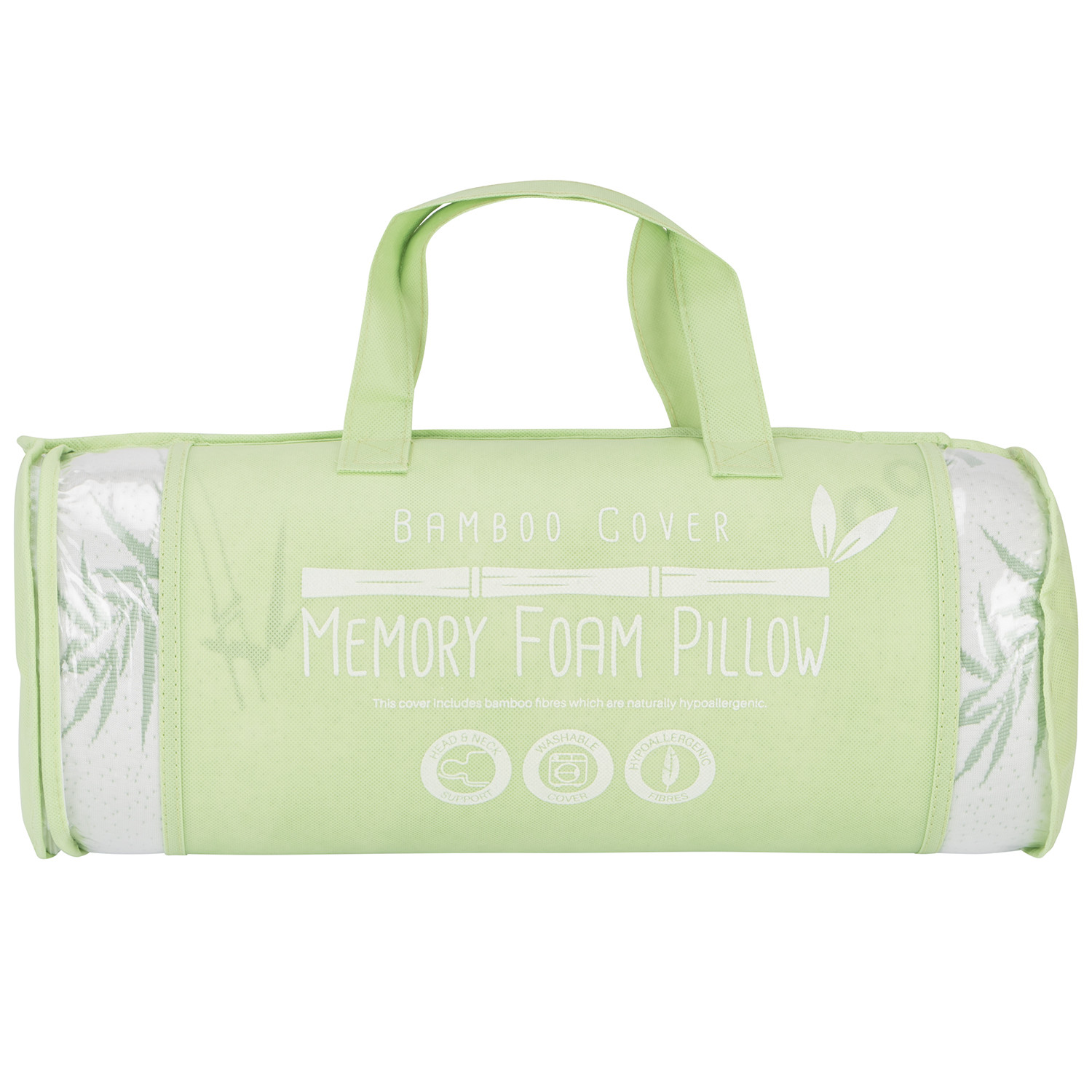 Divante Bamboo Cover Memory Foam Pillow 48 x 78cm Wilko
