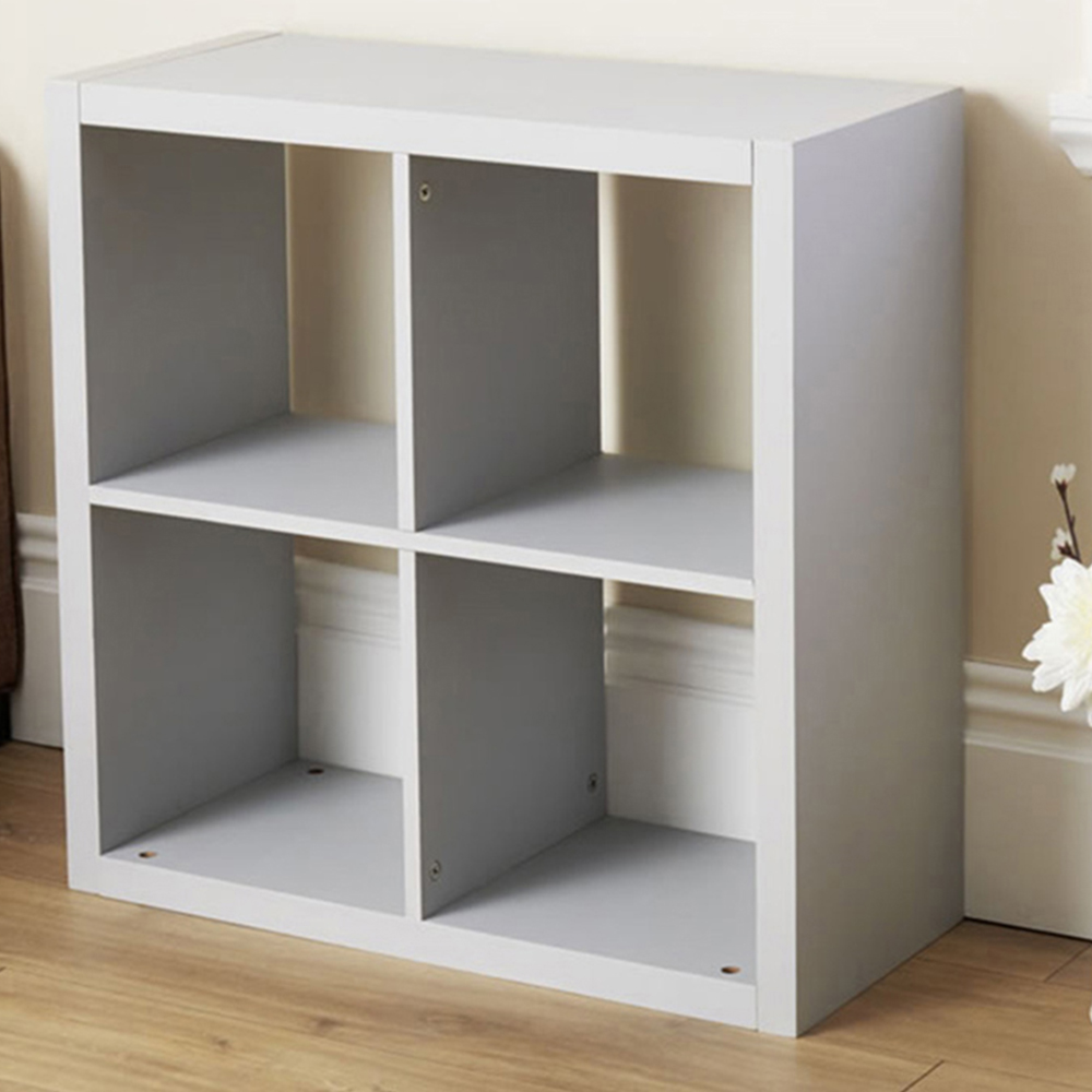 Wilko Oslo 4 Shelf Grey Cube Storage Unit Wilko