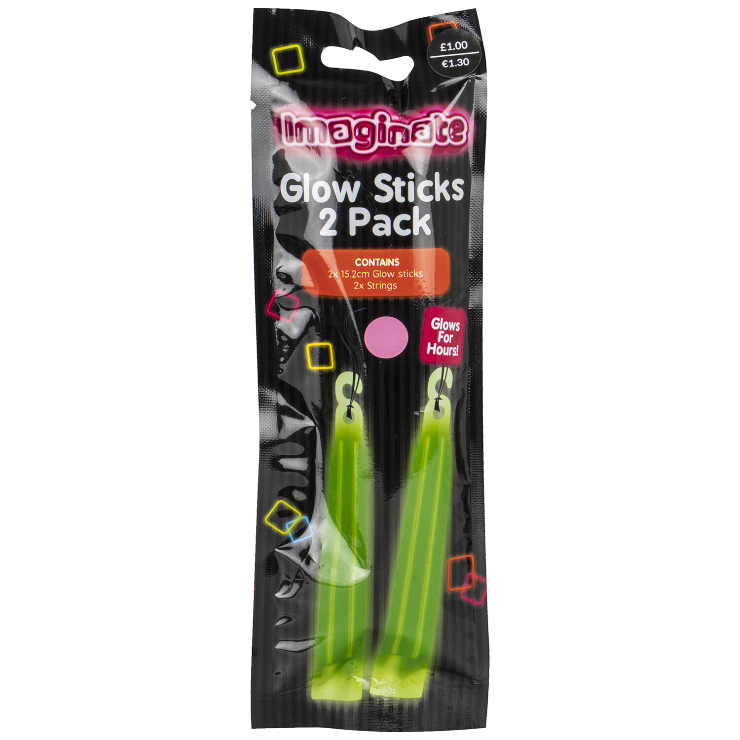 Pack of 2 Glow Sticks Wilko