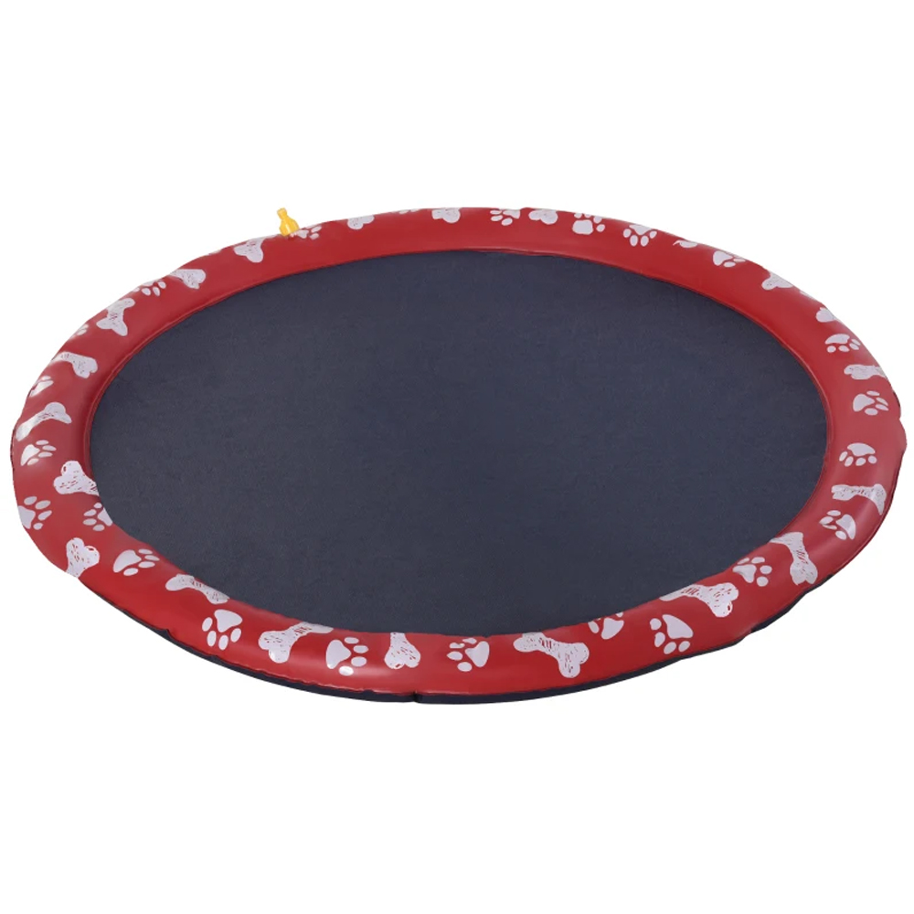 PawHut 150cm Non Slip Red Splash Pad Wilko
