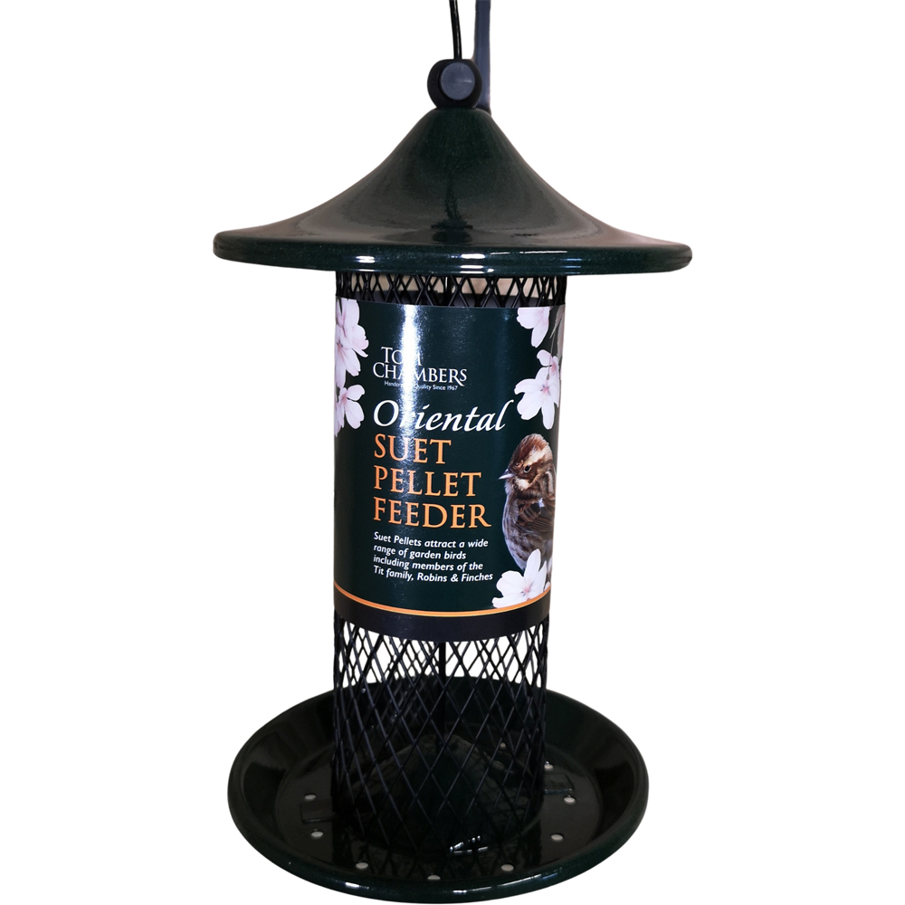 Tom Chambers Green Oriental Hanging Wild Bird Suet Pellet Feeder Wilko