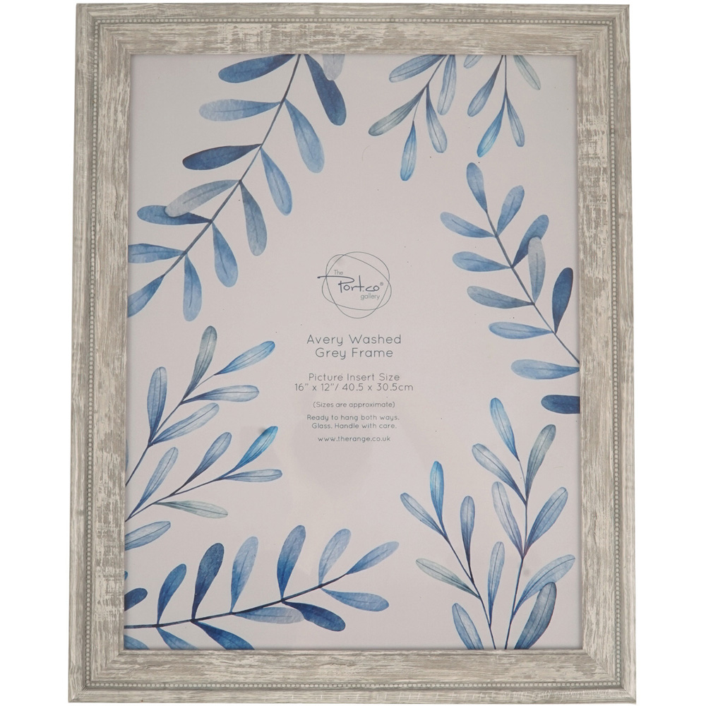 The Port. Co Gallery Avery Washed Grey Photo Frame 16 x 12 inch | Wilko