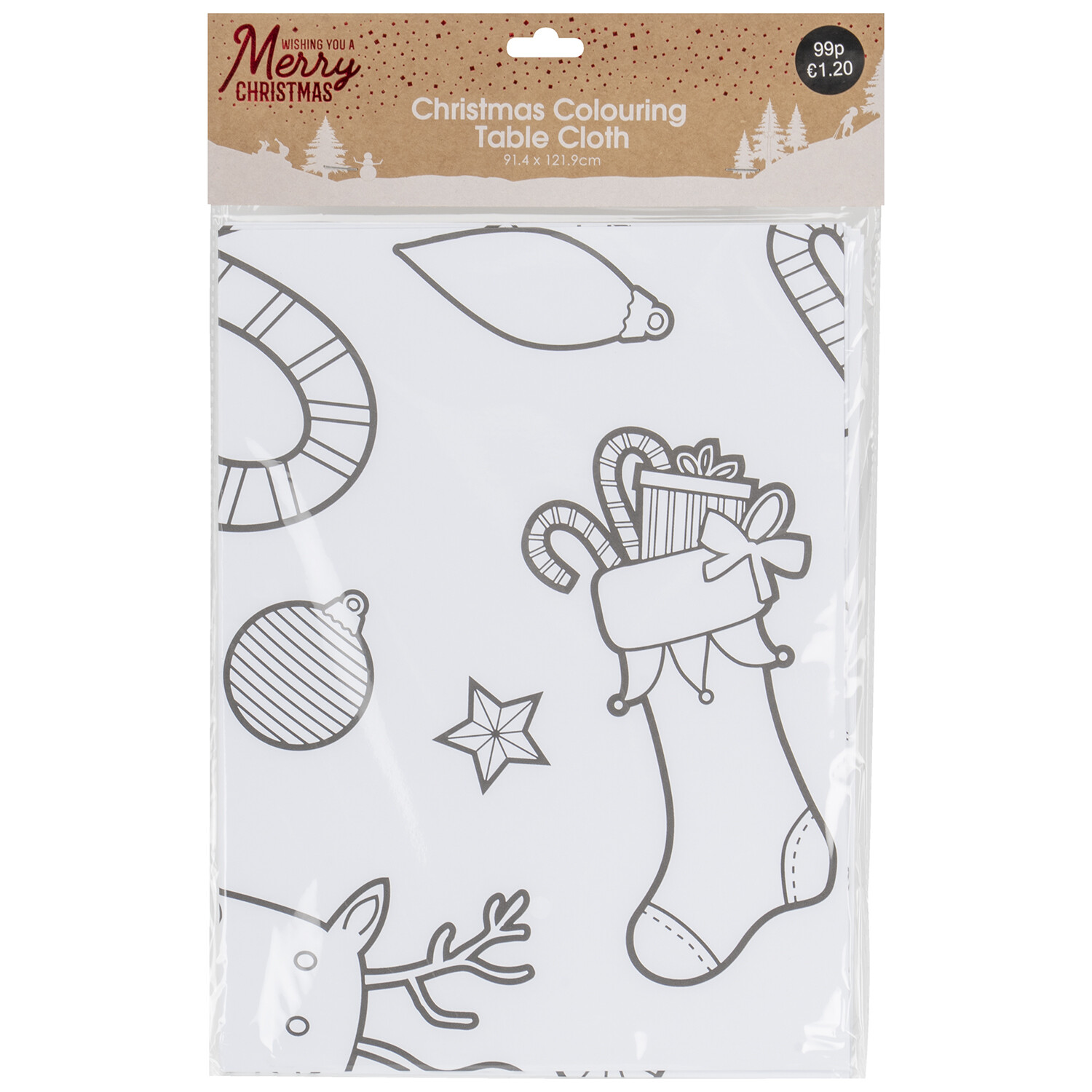 Christmas Colouring Table Cloth | Wilko