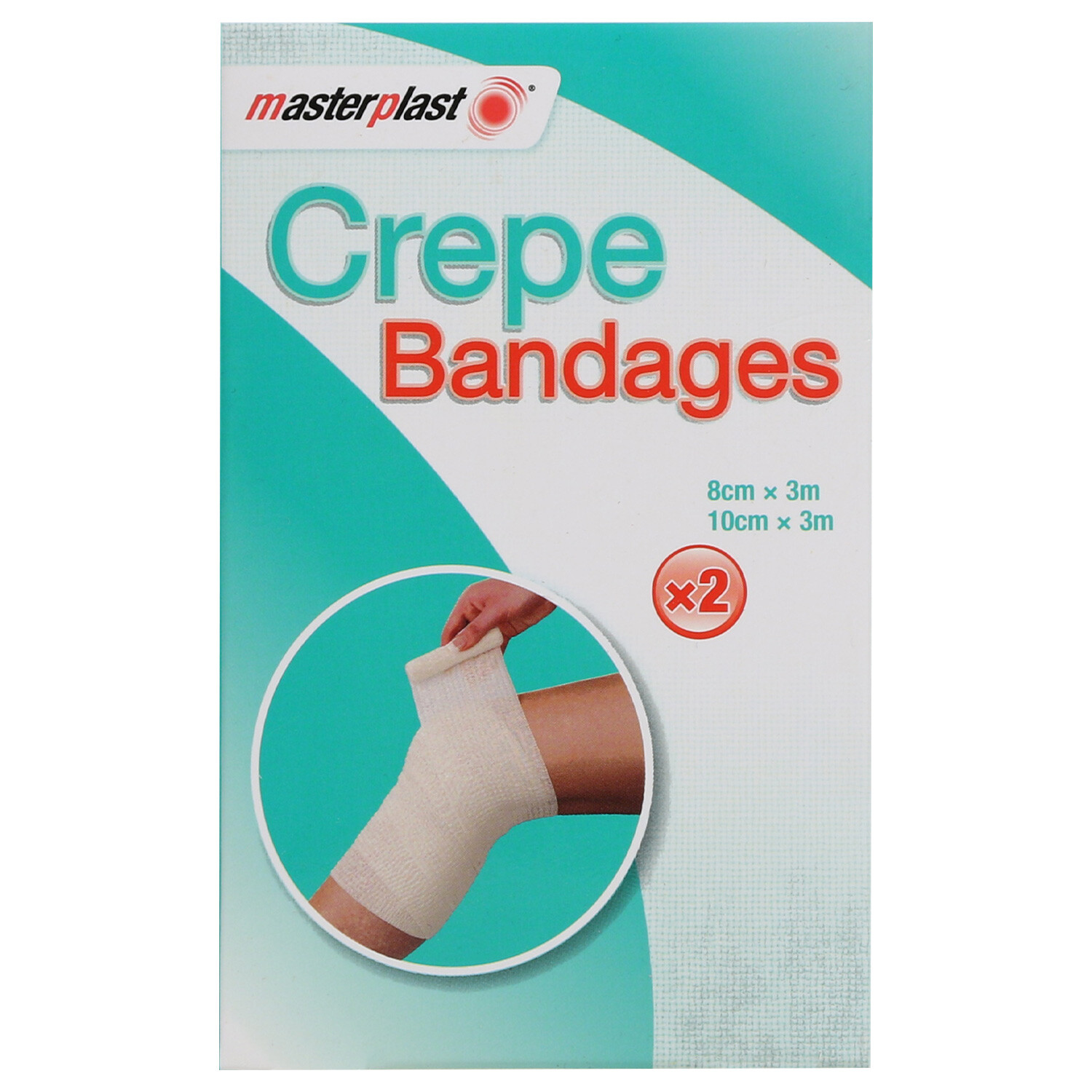 Pack of 2 Crepe Bandages White Wilko