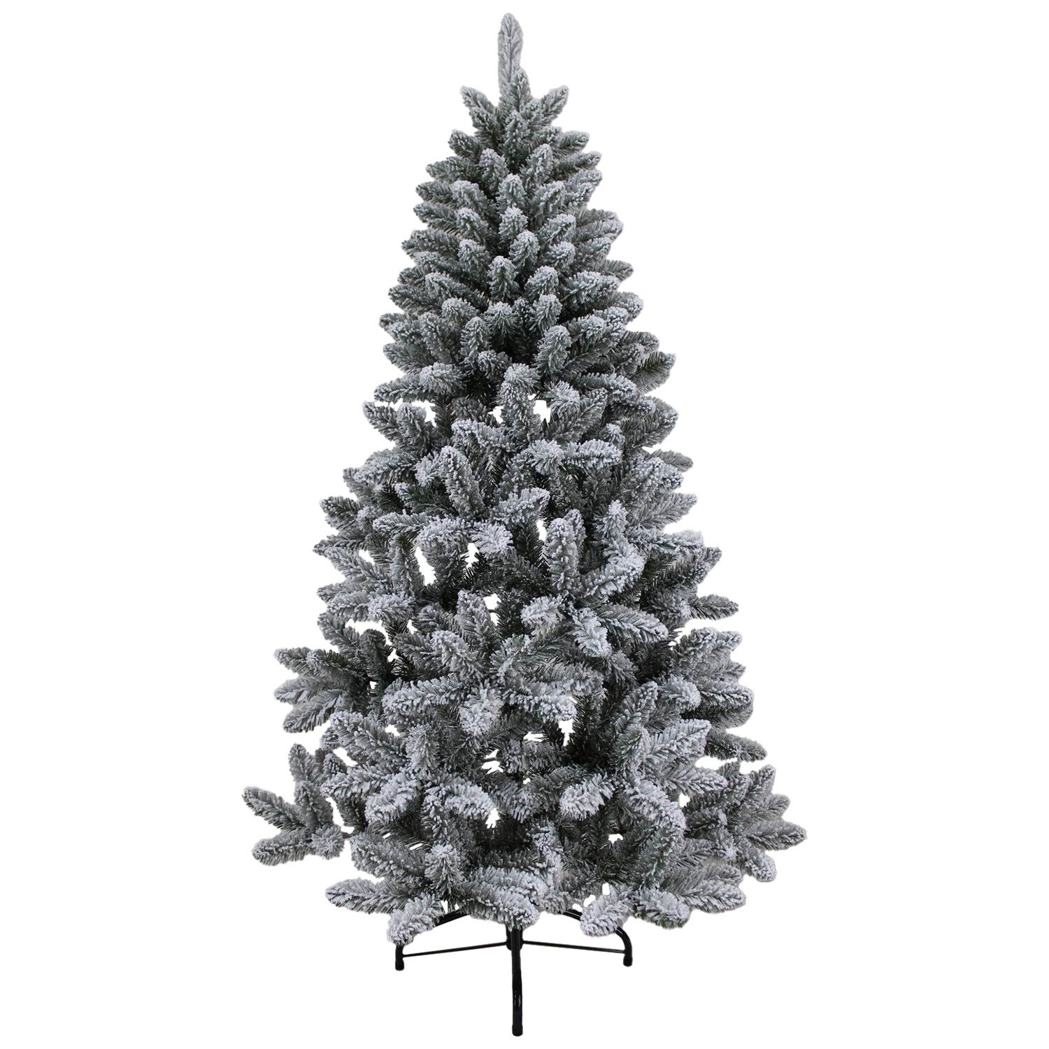 Flocked Half Tree 6ft Green Wilko