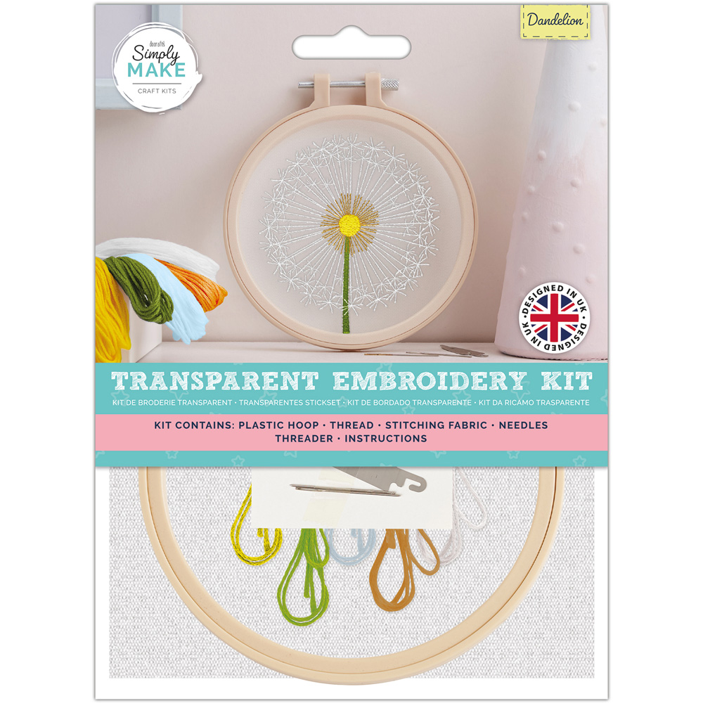 Simply Make Dandelion Embroidery Craft Kit Wilko