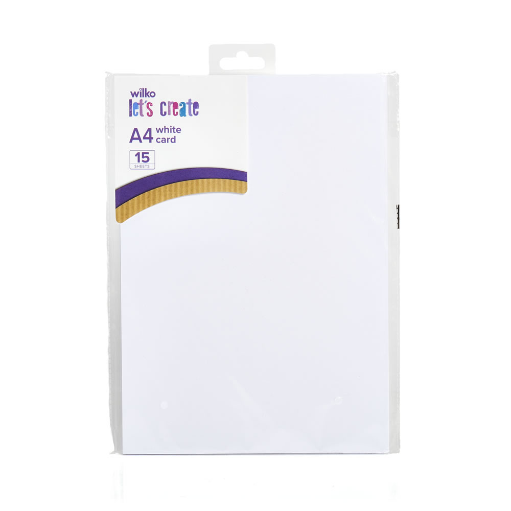 Wilko A4 White Card 220gsm FSC 15 pack Wilko