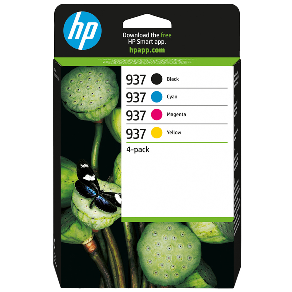HP 937 Multipack 4 Colour High Yield Ink Cartridge Set | Wilko